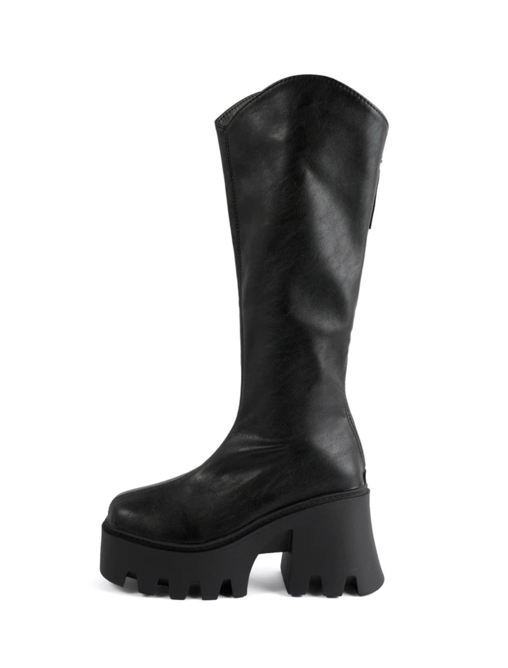 Rollcall Black Chunky Platform Knee-High Boots
